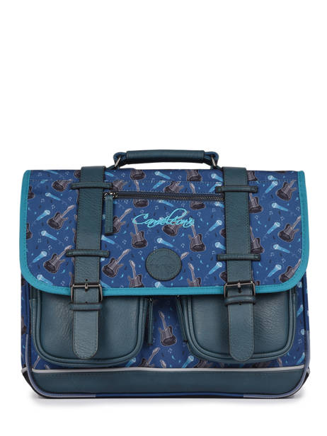 Cartable Enfant 2 Compartiments Cameleon Bleu vintage urban CA38