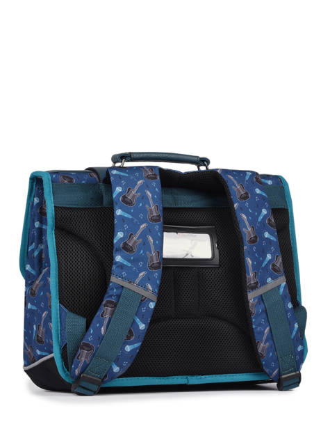 Cartable Enfant 2 Compartiments Cameleon Bleu vintage urban CA38 vue secondaire 5