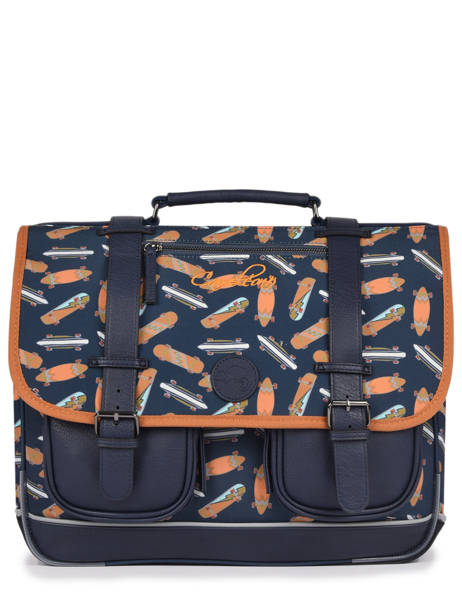Boekentas Jongen 3 Compartimenten Cameleon Blauw vintage urban CA41