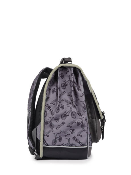 Satchel For Boys 3 Compartments Cameleon Gray vintage urban CA41 other view 3