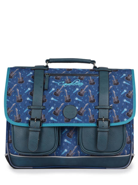 Cartable Enfant 3 Compartiments Cameleon Bleu vintage urban CA41