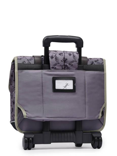 Wheeled Schoolbag For Boys 2 Compartments Cameleon Gray vintage urban CR38 other view 6