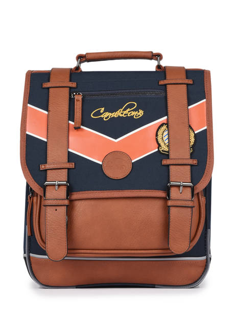 Sac  Dos Enfant 2 Compartiments Cameleon Bleu vintage urban SD38