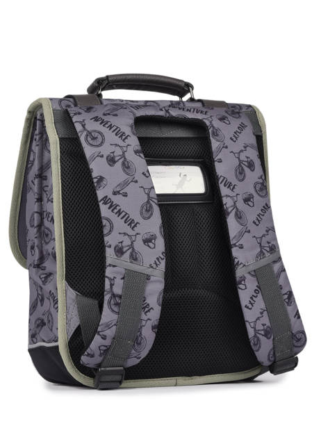 Backpack For Boys 2 Compartments Cameleon Gray vintage urban SD38 other view 5