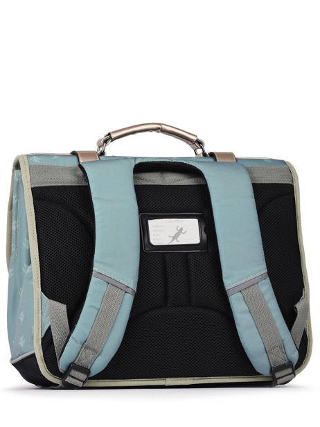 Cartable Enfant 2 Compartiments Cameleon Vert vintage fantasy CA35 vue secondaire 5