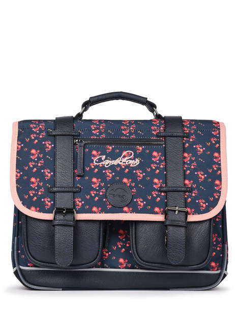 Boekentas Meisje 2 Compartimenten Cameleon Blauw vintage fantasy CA38