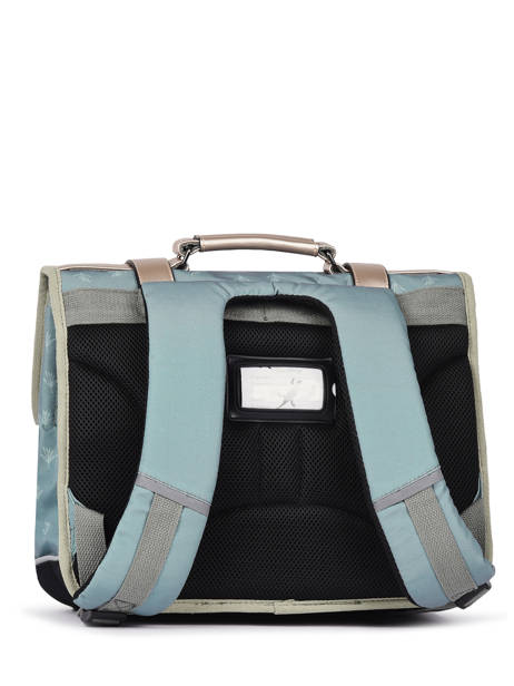 Cartable Enfant 2 Compartiments Cameleon Vert vintage fantasy CA38 vue secondaire 5