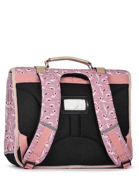 Satchel For Girls 3 Compartments Cameleon Pink vintage fantasy CA41 other view 5