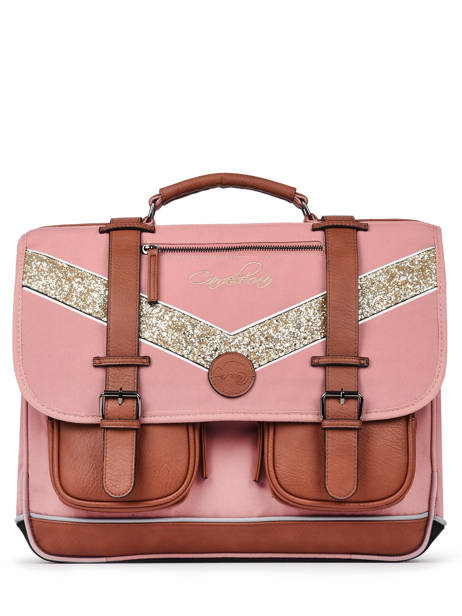 Satchel For Girls 3 Compartments Cameleon Pink vintage fantasy CA41