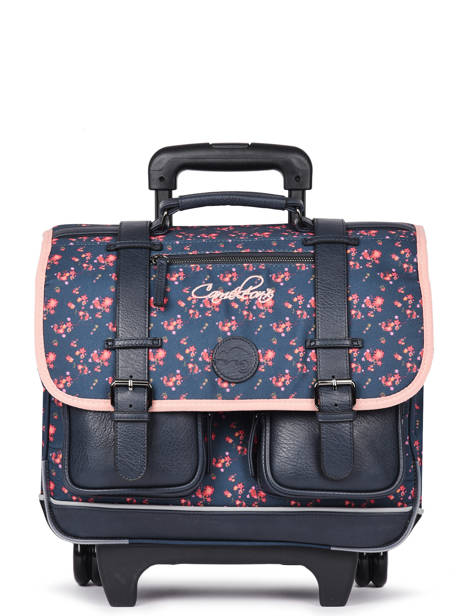 Wheeled Schoolbag For Girls 2 Compartments Cameleon Blue vintage fantasy CR38