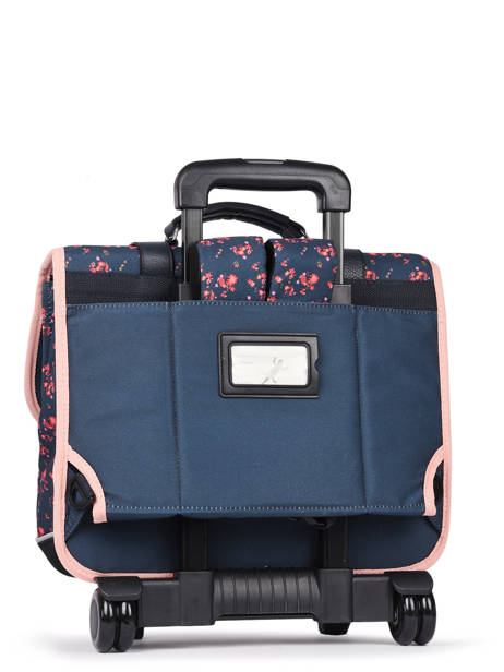 Cartable à Roulettes Enfant 2 Compartiments Cameleon Bleu vintage fantasy CR38 vue secondaire 6