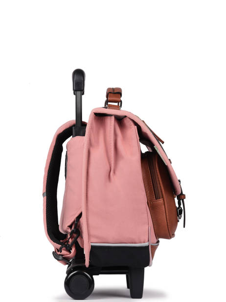 Cartable à Roulettes Enfant 2 Compartiments Cameleon Rose vintage fantasy CR38 vue secondaire 3