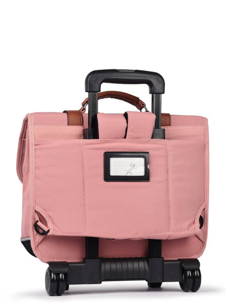 Cartable à Roulettes Enfant 2 Compartiments Cameleon Rose vintage fantasy CR38 vue secondaire 6