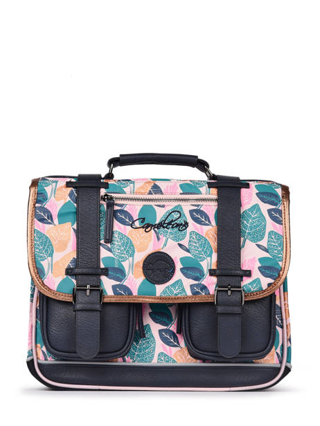 Boekentas Meisje 2 Compartimenten Cameleon Roze vintage fantasy CA35
