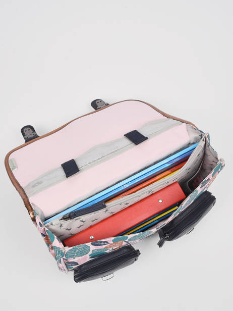 Cartable Enfant 2 Compartiments Cameleon Rose vintage fantasy CA35 vue secondaire 4