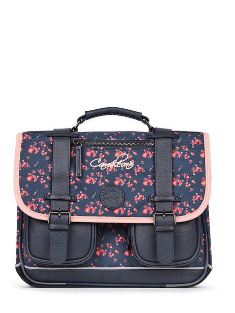 Boekentas Meisje 2 Compartimenten Cameleon Blauw vintage fantasy CA35