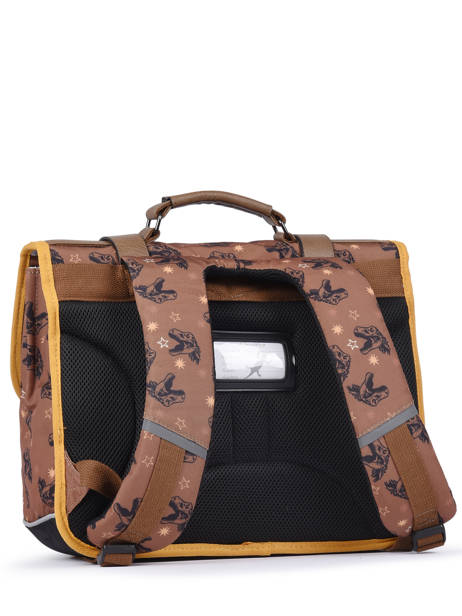 Cartable Garçon 2 Compartiments Cameleon Marron vintage urban CA35 vue secondaire 5