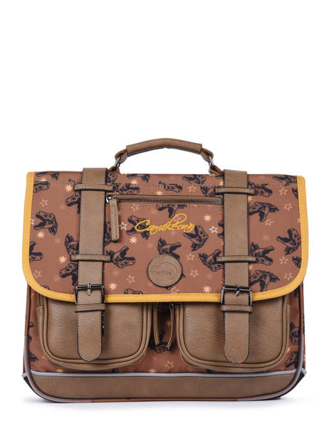 Satchel For Boys 2 Compartments Cameleon Brown vintage urban CA38