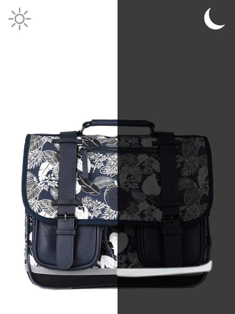 Satchel For Boys 2 Compartments Cameleon Blue vintage urban CA35 other view 4