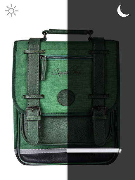 Backpack 2 Compartments Cameleon Green vintage color VIC-SD38 other view 8