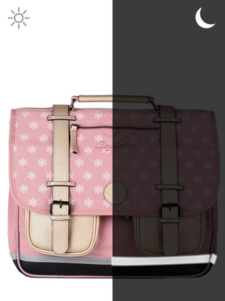 Wheeled Schoolbag For Girls 3 Compartments Cameleon Pink vintage fantasy PBVGCA41 other view 8