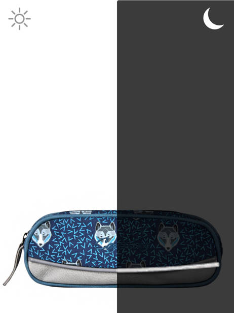 Trousse 2 Compartiments Cameleon Bleu vintage urban PBVBTROU vue secondaire 6