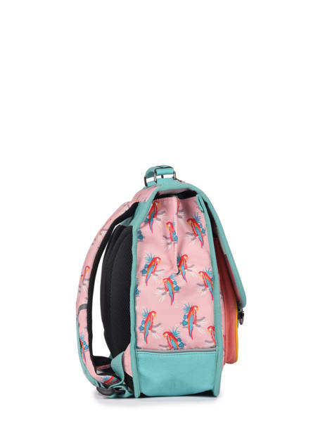 Cartable Enfant 2 Compartiments Cameleon Rose retro CA35 vue secondaire 4