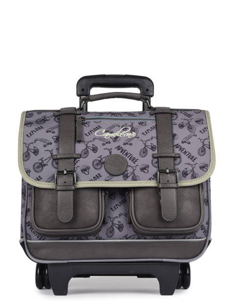 Wheeled Schoolbag For Boys 2 Compartments Cameleon Gray vintage urban CR38