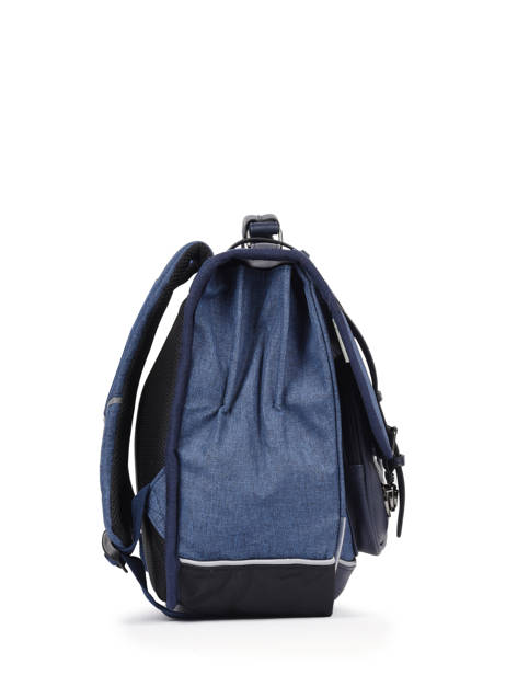 Boekentas 3 Compartimenten Cameleon Blauw vintage color VIC-CA41 ander zicht 6
