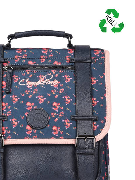 Sac à Dos Enfant 2 Compartiments Cameleon Bleu vintage fantasy SD38 vue secondaire 2