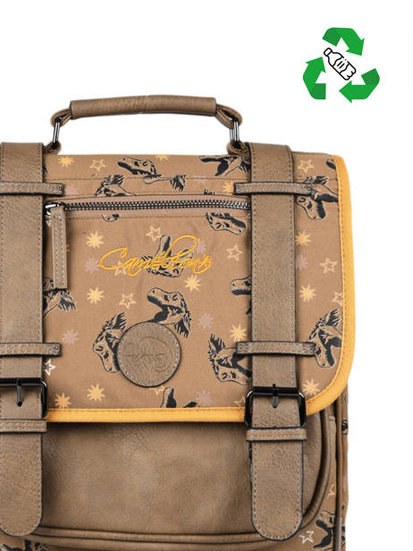 Backpack For Boys 2 Compartments Cameleon Brown vintage urban SD38 other view 2