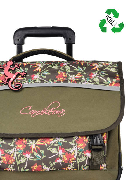 Cartable à Roulettes Enfant 2 Compartiments Cameleon Vert actual CR38 vue secondaire 2