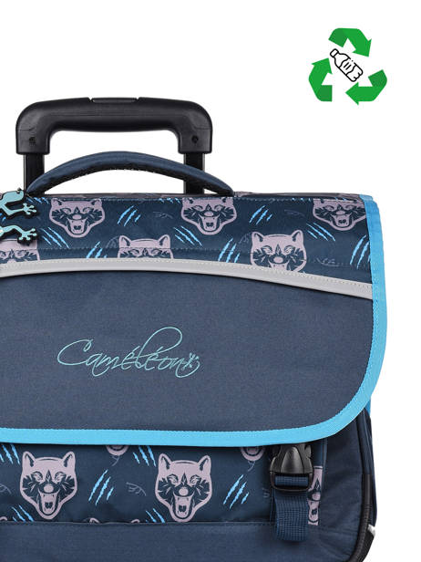 Cartable à Roulettes Enfant 2 Compartiments Cameleon Bleu actual CR38 vue secondaire 3