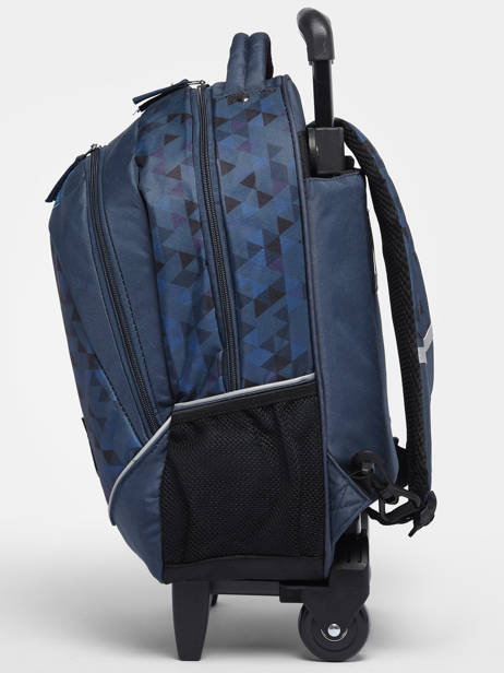 2-compartment  Wheeled Schoolbag Cameleon Blue actual SR39 other view 4