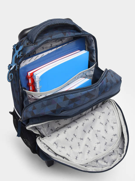 2-compartment  Wheeled Schoolbag Cameleon Blue actual SR39 other view 5