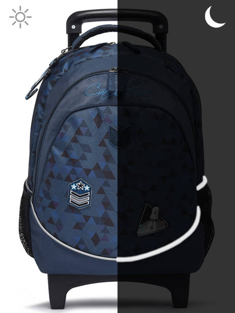 2-compartment  Wheeled Schoolbag Cameleon Blue actual SR39 other view 8