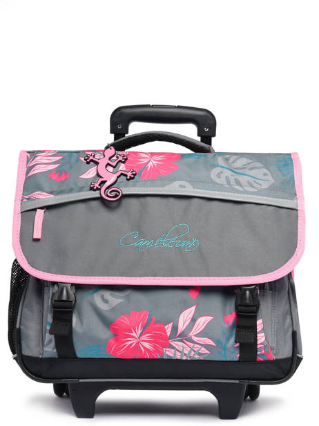 Cartable  Roulettes Enfant 3 Compartiments Cameleon Rose actual CR41