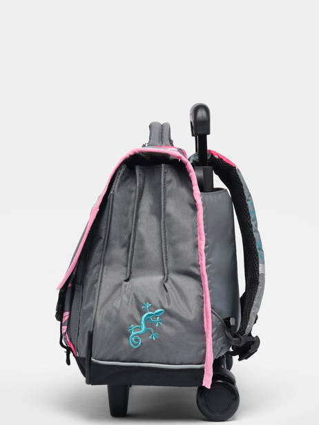 Wheeled Schoolbag For Kids 3 Compartments Cameleon Pink actual CR41 other view 3