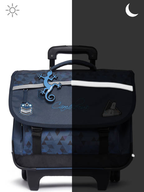 Cartable à Roulettes Enfant 3 Compartiments Cameleon Bleu actual CR41 vue secondaire 8