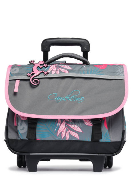Cartable  Roulettes Enfant 2 Compartiments Cameleon Rose actual CR38