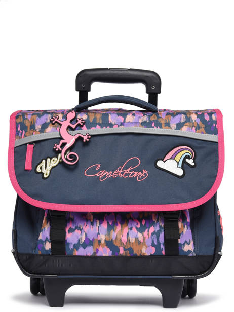 Cartable  Roulettes Enfant 2 Compartiments Cameleon Rose actual CR38