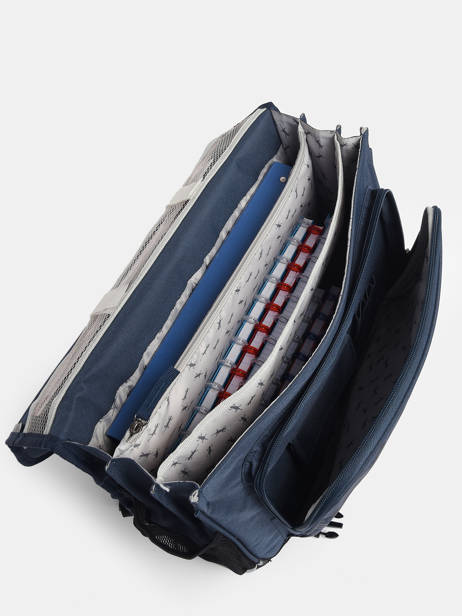 Cartable Enfant 3 Compartiments Cameleon Bleu actual CA41 vue secondaire 4