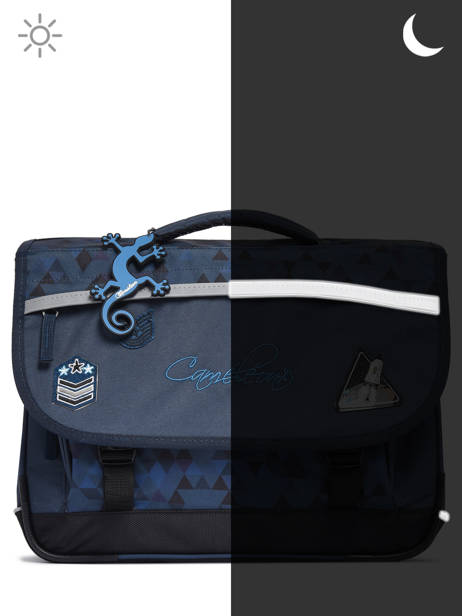 Satchel For Kids 3 Compartments Cameleon Blue actual CA41 other view 8