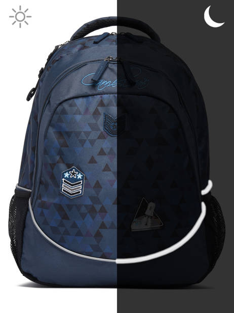 2-compartment  Backpack Cameleon Blue actual SD39 other view 6