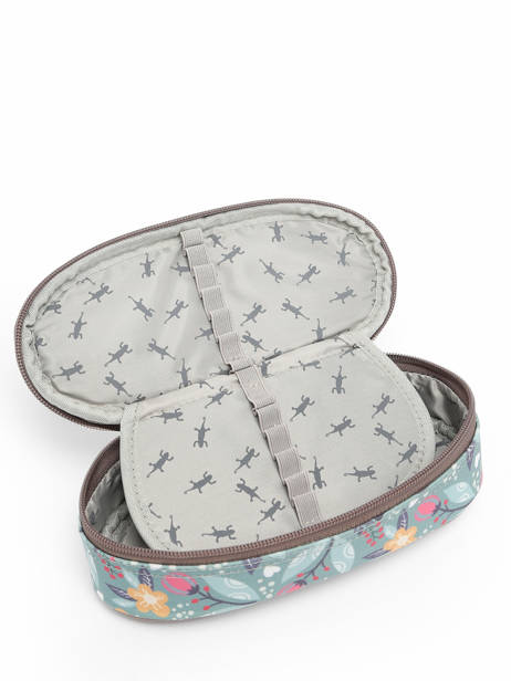 1-compartment Vintage Fantasy Pencil Pouch Cameleon Green vintage fantasy PLUM other view 1