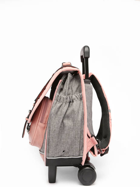 Cartable à Roulettes 2 Compartiments Cameleon Violet vintage pin's CR38 vue secondaire 3