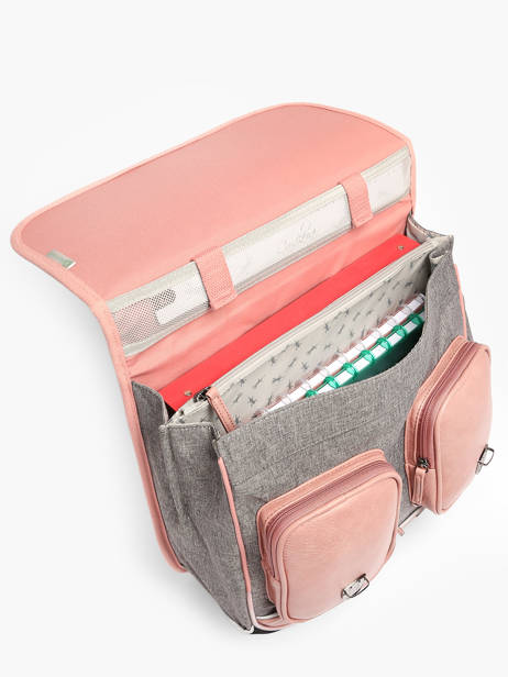 Cartable à Roulettes 2 Compartiments Cameleon Violet vintage pin's CR38 vue secondaire 4