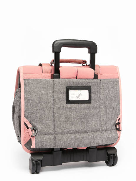 2-compartment  Wheeled Satchel Cameleon Pink vintage pin's CR38 other view 6