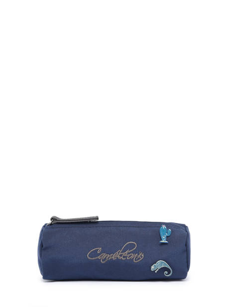 1 Compartment  Pouch Cameleon Blue vintage pin