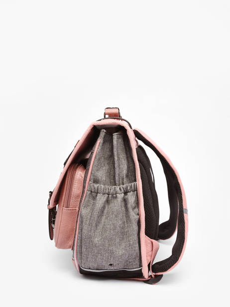 2-compartment  Satchel Cameleon Pink vintage pin's CA35 other view 3